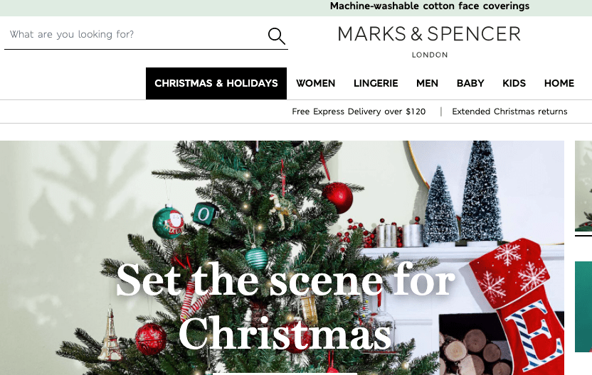 Marks & Spencer website