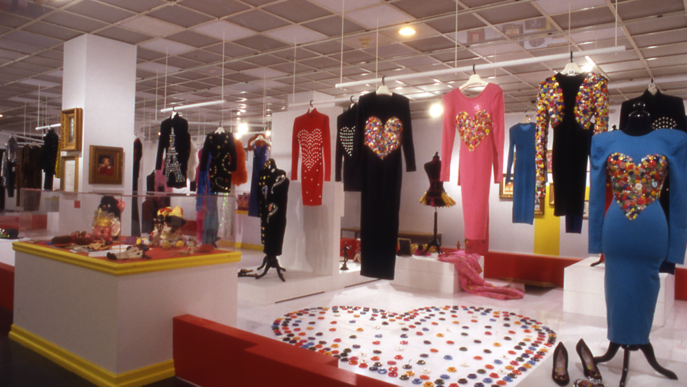 Installation view, Patrick Kelly: A Retrospective. Brooklyn Museum, 2004