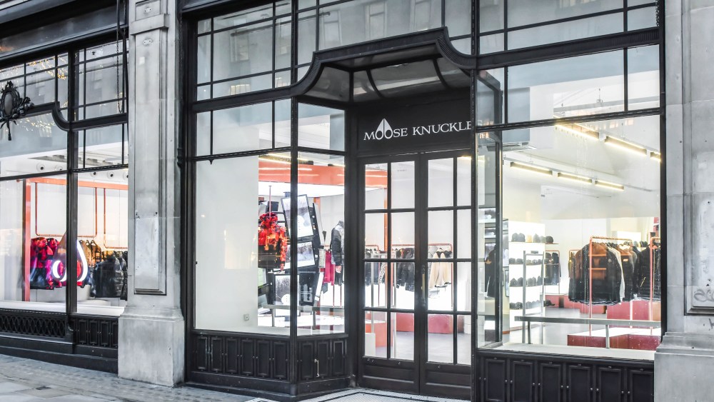 The new Moose Knuckles pop-up store in London.