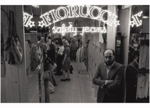 Elio Fiorucci at his store in Milan's San Babila.