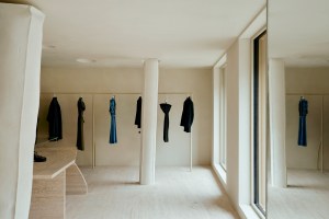 Daylight floods the women's ready-to-wear salon on the upper level.