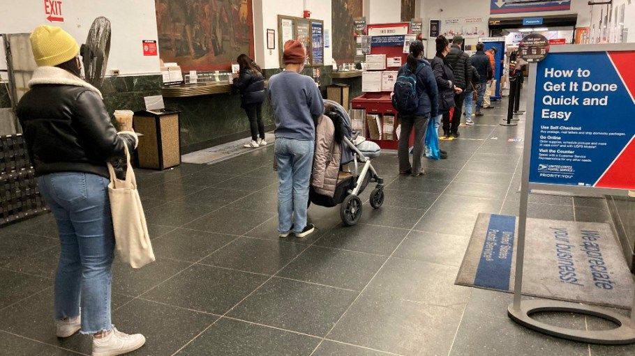 Post offices have seen long lines throughout the holiday season.