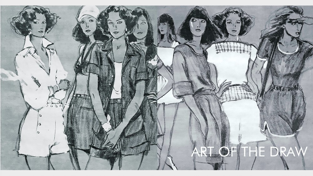 A 1973 Summer shorts feature. Drawing by Glenn Tunstull.