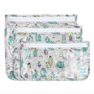 bumkins clear cactus makeup bag set