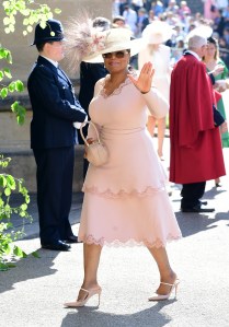 Duke of Sussex and Oprah Winfrey documentary. File photo dated 19/05/18 of Oprah Winfrey arriving at St George's Chapel at Windsor Castle for the wedding of Meghan Markle and Prince Harry. Kensington Palace has announced the Duke of Sussex has co-created and produced a mental health documentary series with the US talk show host. Issue date: Wednesday April 10, 2019. See PA story ROYAL Harry. Photo credit should read: Ian West/PA Wire URN:42253201 (Press Association via AP Images)