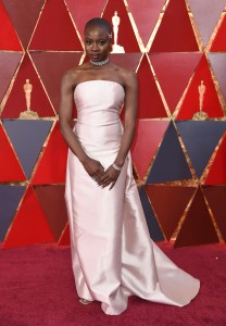 Danai Gurira arrives at the Oscars on Sunday, March 4, 2018, at the Dolby Theatre in Los Angeles. (Photo by Richard Shotwell/Invision/AP)