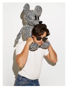 Cole Sprouse in an image from the Coach Presents Disney Mickey Mouse x Keith Haring cookbook.