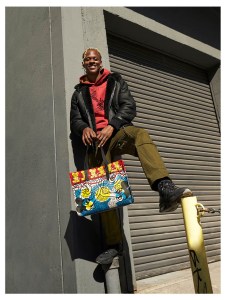 Myles O'Neal in an image from the Coach Presents Disney Mickey Mouse x Keith Haring cookbook.
