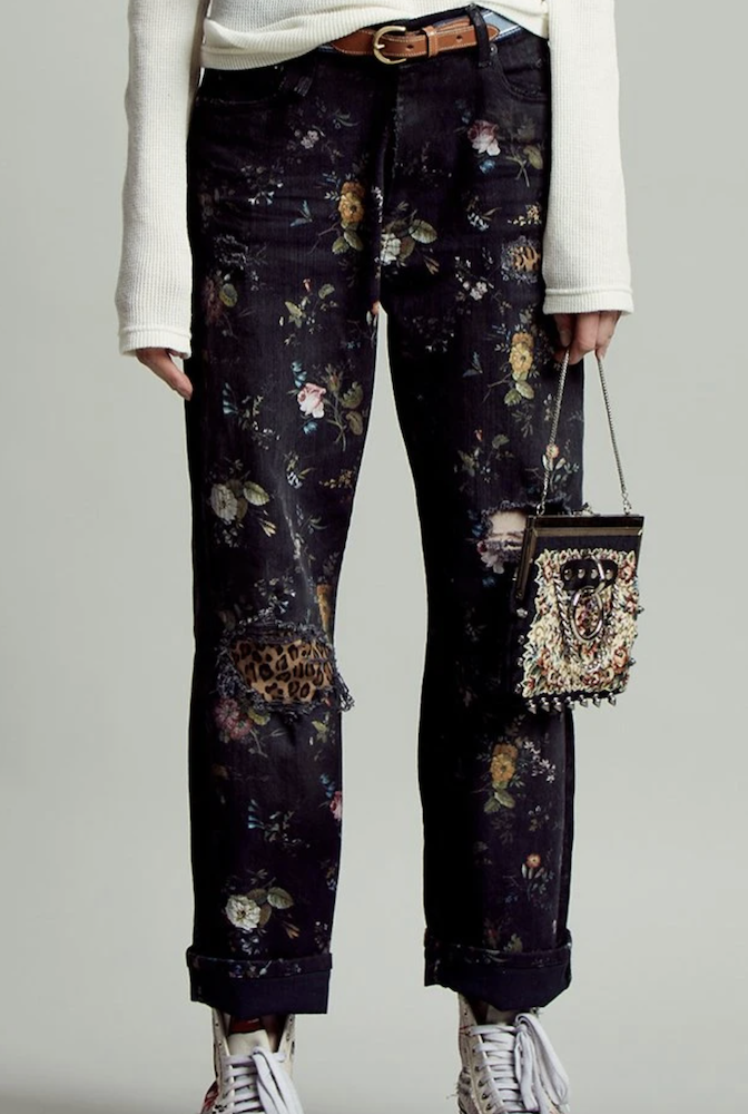 Rivet rounded up some of the top painted denim looks for men and women, featuring paint splattered jeans and denim jackets with artwork. 