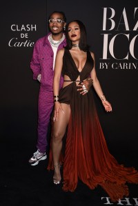 Harper's BAZAAR 6th ICONS portfolio by Carine Roitfeld at The Plaza in New York, New York, USA, 06 September 2019. 09 Sep 2019 Pictured: Quavo and Saweetie. Photo credit: KCS Presse / MEGA TheMegaAgency.com +1 888 505 6342 (Mega Agency TagID: MEGA500054_069.jpg) [Photo via Mega Agency]