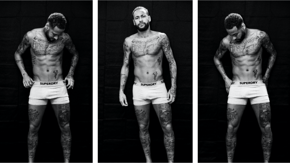 Neymar Jr. has inked a deal to promote Superdry organic cotton underwear and pyjamas.