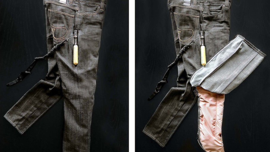 Airbag Inside Sweden AB recently bowed Airbag Jeans, a motorcycle jean lined with airbags to offer riders impact protection.