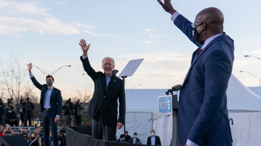 A Blue Wave win for US Democrats moves closer to fruition, easing President-elect Joe Biden's push forward on his Build Back Better Plan.