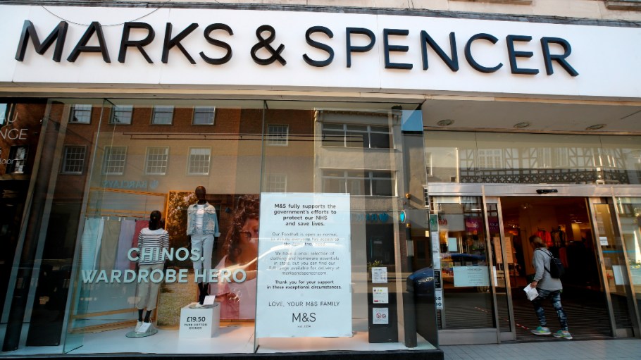 Marks and Spencer said holiday's apparel and home goods sales fell, but shoppers who purchased clothing chose sleepwear and leisurewear.