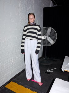 Backstage at Jason Wu RTW Fall 2021.