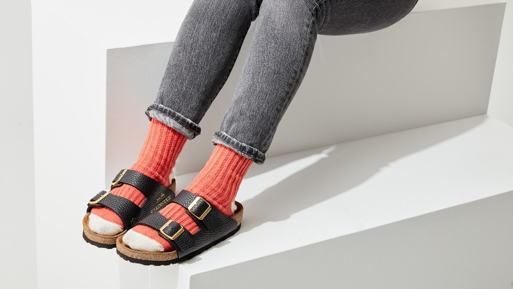 MSCHF's Birkinstock uses the leather from a destroyed Birkin bag as the straps for a Birkenstock sandal