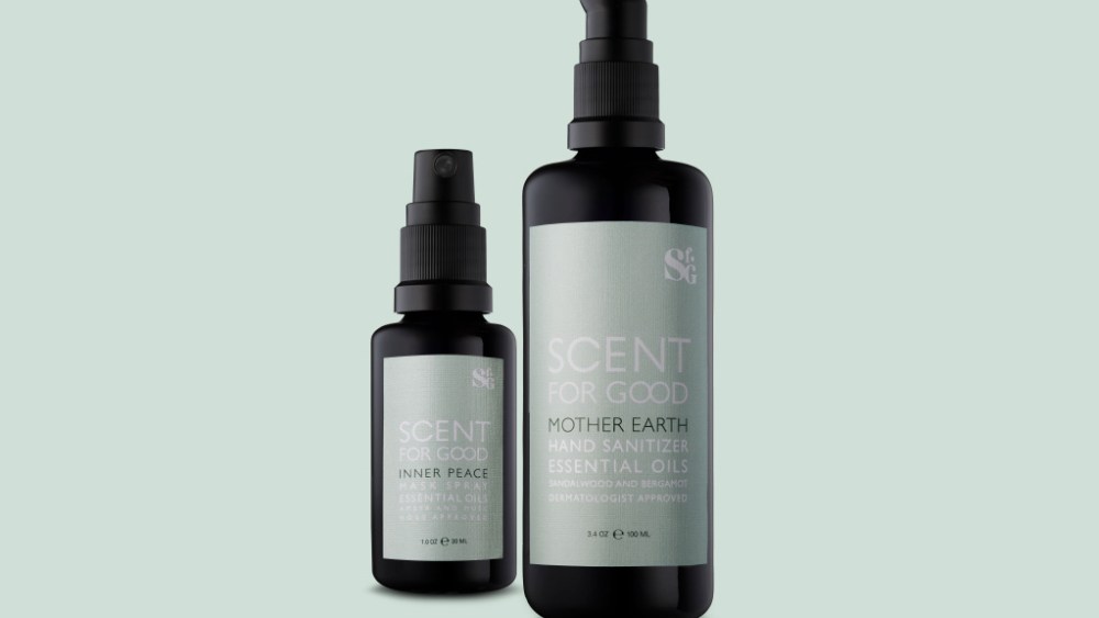 Scent for Good's two debut products are a hand sanitizer and mask spray, priced $35 and $45, respectively.