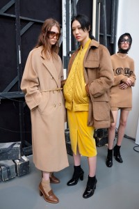 Backstage at Max Mara RTW Fall 2021