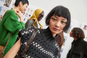 Backstage at Max Mara RTW Fall 2021