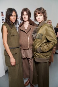 Backstage at Max Mara RTW Fall 2021