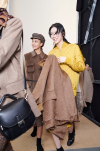 Backstage at Max Mara RTW Fall 2021