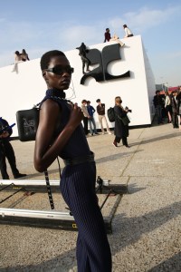 Backstage at Courreges RTW Fall 2021