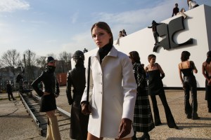 Backstage at Courreges RTW Fall 2021