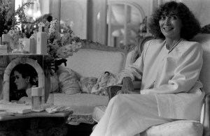Designer Jessica McClintock in her San Francisco Office on August 8, 1989.