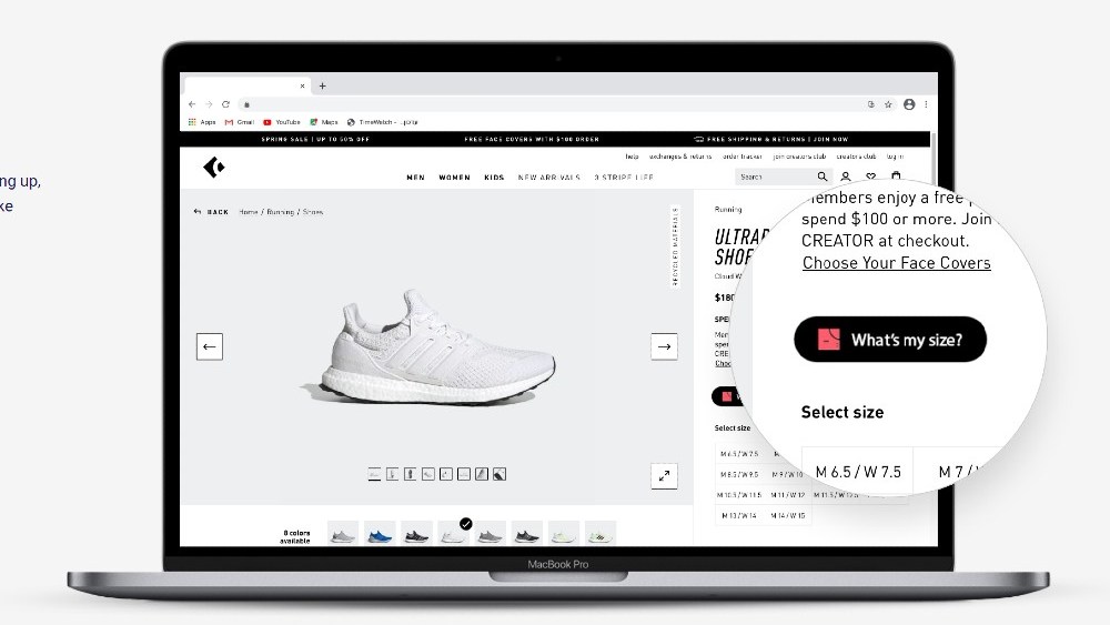 MySize launched its footwear sizing solution