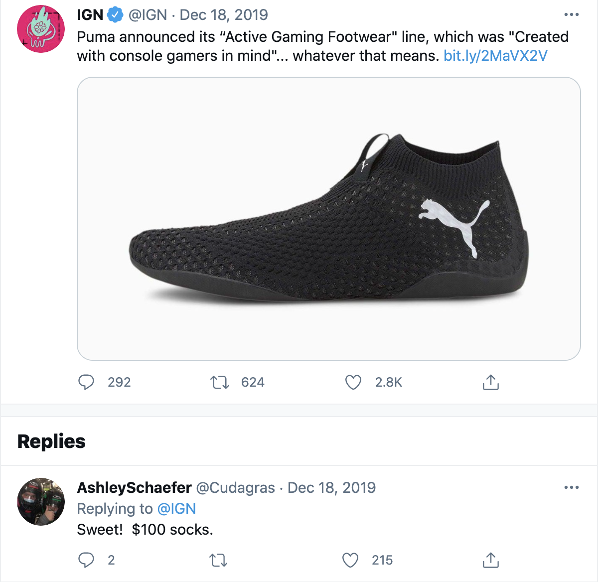 The internet responded to Puma's Active Gaming Footwear with skepticism