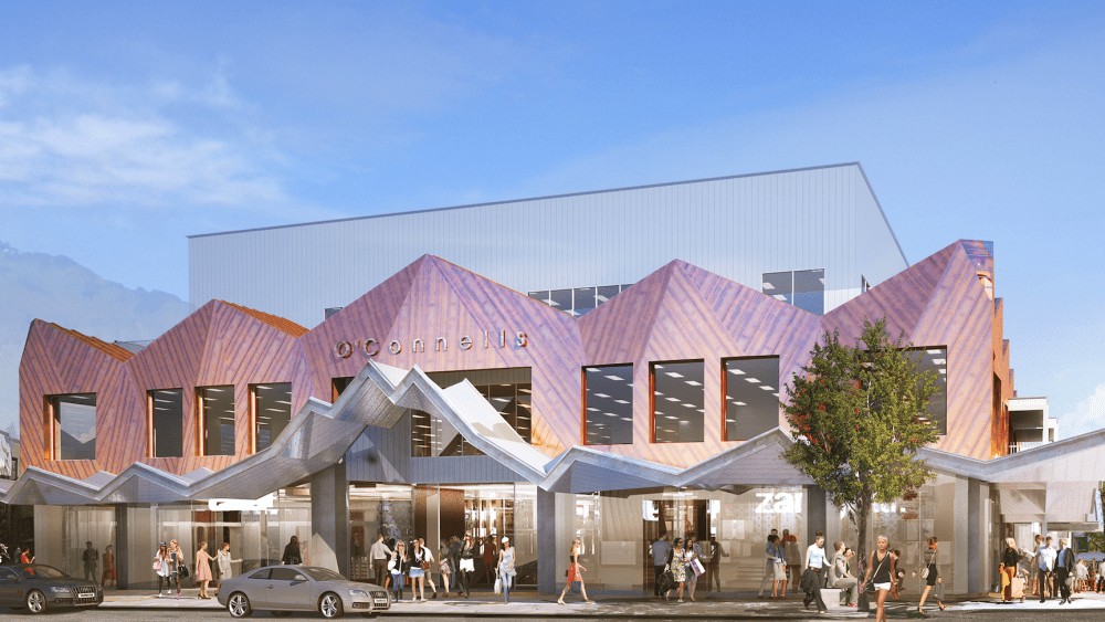 A rendering of the DFS Queenstown store.