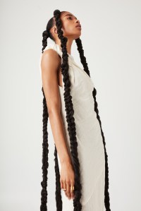 Sportmax's linen dress; Alexander McQueen earrings; Argento Vivo ring