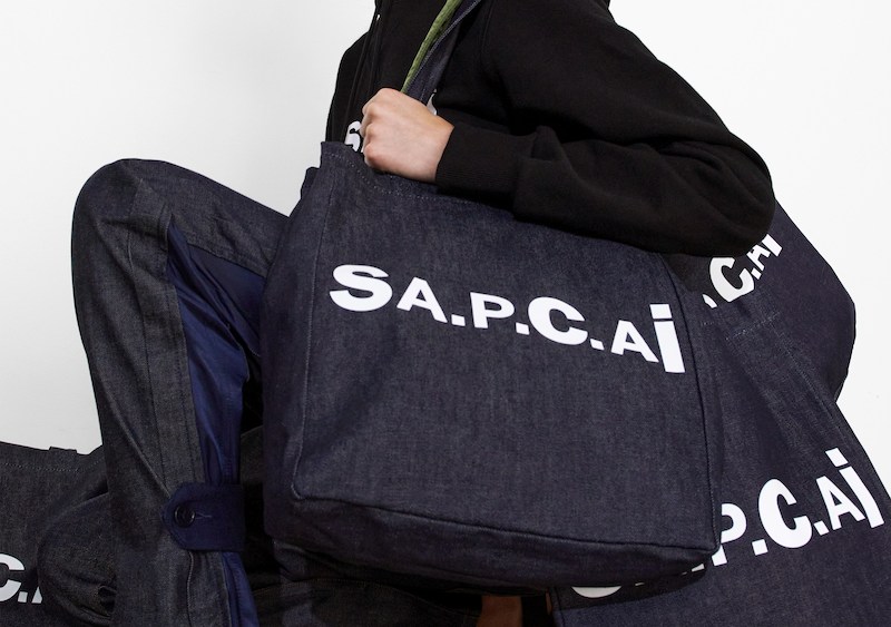 A.P.C and Sacai collaborated on an experimental hybrid apparel collection for men and women featuring denim and nylon.