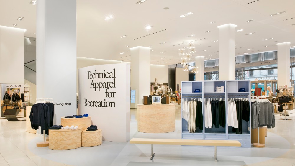 The Outdoor Voices brands in the "center stage" at the Nordstrom flagship in Manhattan.