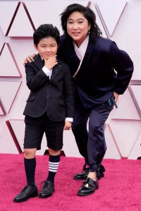 Alan S. Kim in Thom Browne and Vicky Kim