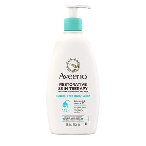 Aveeno Restorative Skin Therapy Sulfate-Free Body Wash, best unscented body wash
