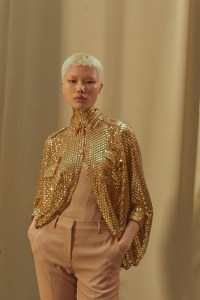 Backstage at Burberry RTW Fall 2021.