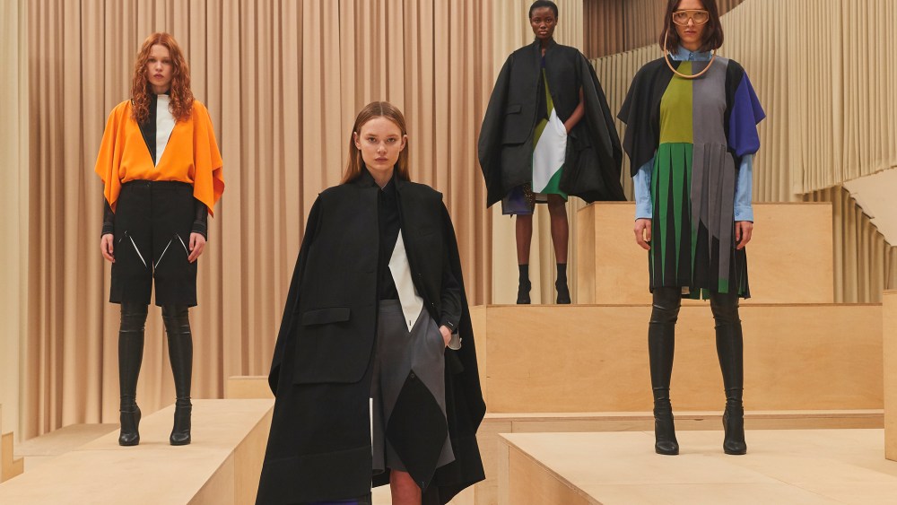 Backstage at Burberry RTW Fall 2021.