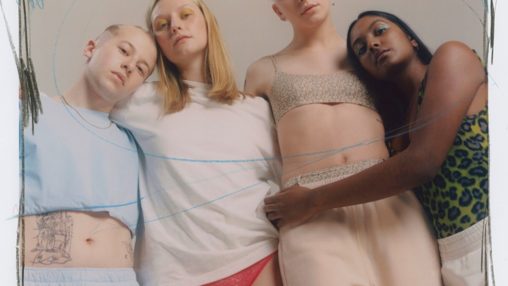 A campaign image from the Les Girls Les Boys underwear brand.