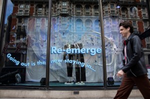Atmosphere in London as the shops re-open.
