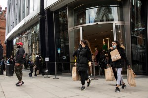 Atmosphere in London as the shops re-open.