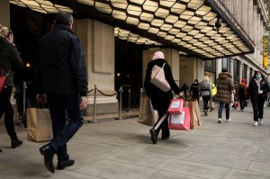 Atmosphere in London as the shops re-open.
