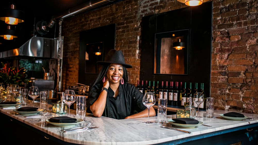 Chef Shenarri Freeman behind the bar at Cadence.