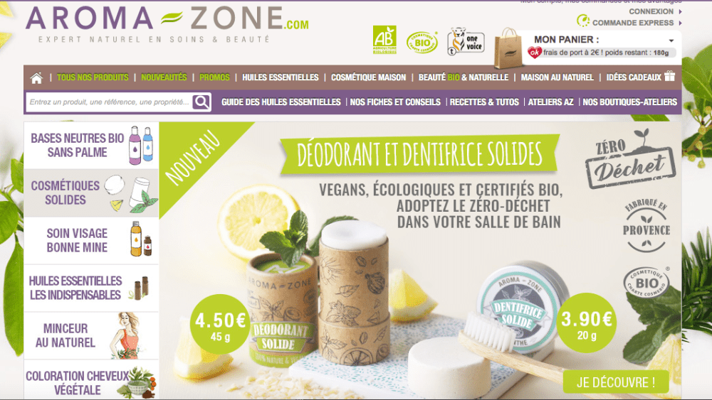 The Aroma-Zone site