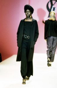 Model Alek Wek, Collection was designed by Alber Elbaz