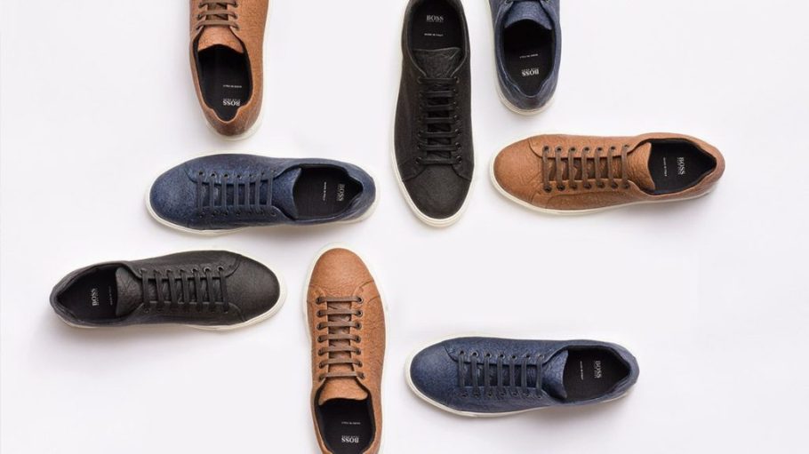 Hugo Boss sneakers made from Piñatex alternative leather.