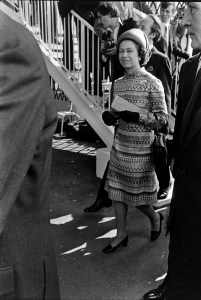 HRH Queen Elizabeth II attends the Prix de Diane for the first time on June 16, 1974. Highclere, the Queens' filly won the races.