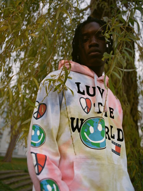 Sustainable and comfortable, Tommy Jeans' new genderless “Luv the World” collection is brimming with tie-dye and positive messages.