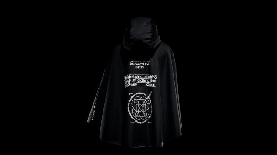 Pakistan-based Azgard-9 just debuted a poncho that, in addition to its sustainable and antibacterial properties, produces oxygen.