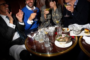 The scene at Bemelmans' opening night.